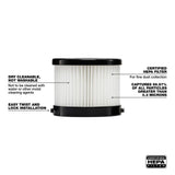 HEPA Dry Filter Kit (2-Pack) - M18 Compact Vacuum 49-90-1951