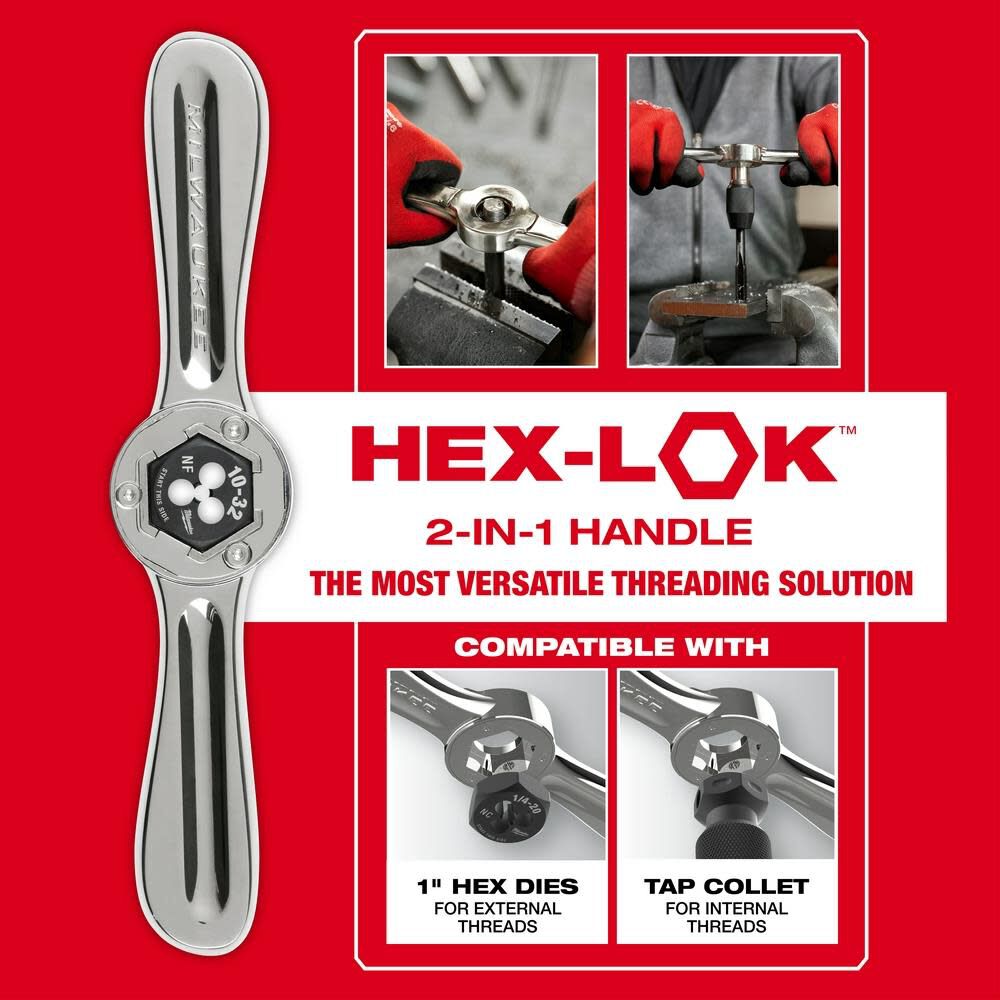 Hex-LOK 2-in-1 Tap and Die Threading Handle 49-57-5002