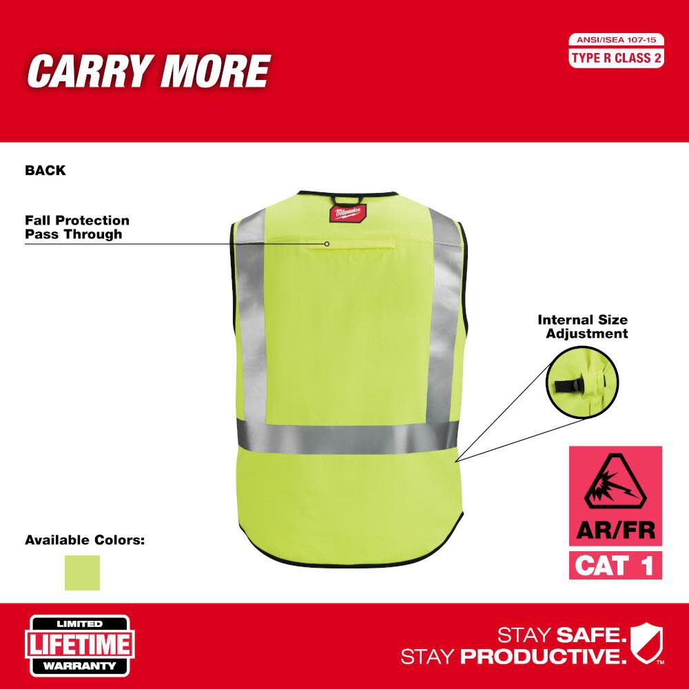 High Vis Safety Vest Class 2 AR/FR Cat 2 48-73-5301M910