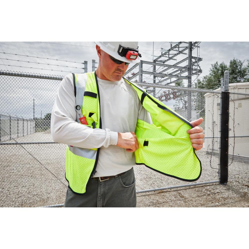 High Vis Safety Vest Class 2 Mesh AR/FR Cat 1 48-73-5201M910