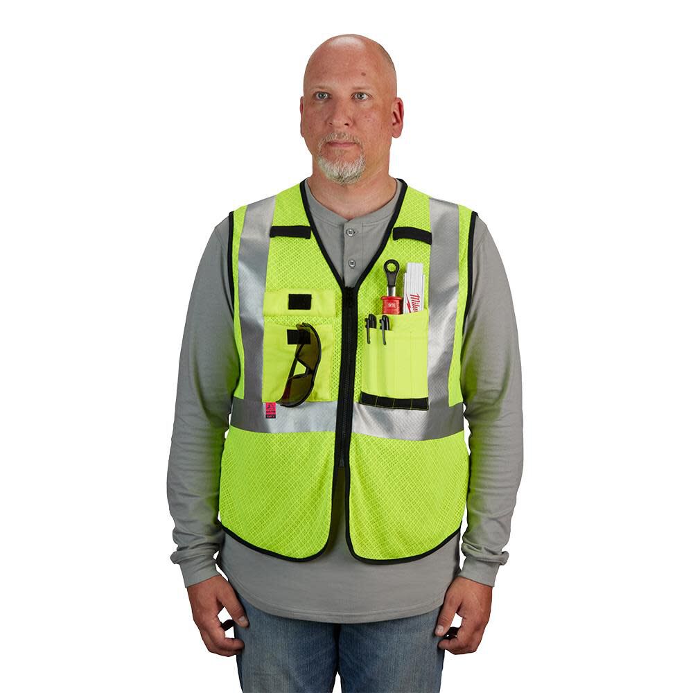 High Vis Safety Vest Class 2 Mesh AR/FR Cat 1 48-73-5201M910