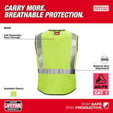 High Vis Safety Vest Class 2 Mesh AR/FR Cat 1 48-73-5201M910