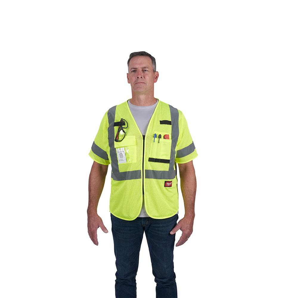 High Vis Safety Vest Class 3 Mesh 48-73-5131M910