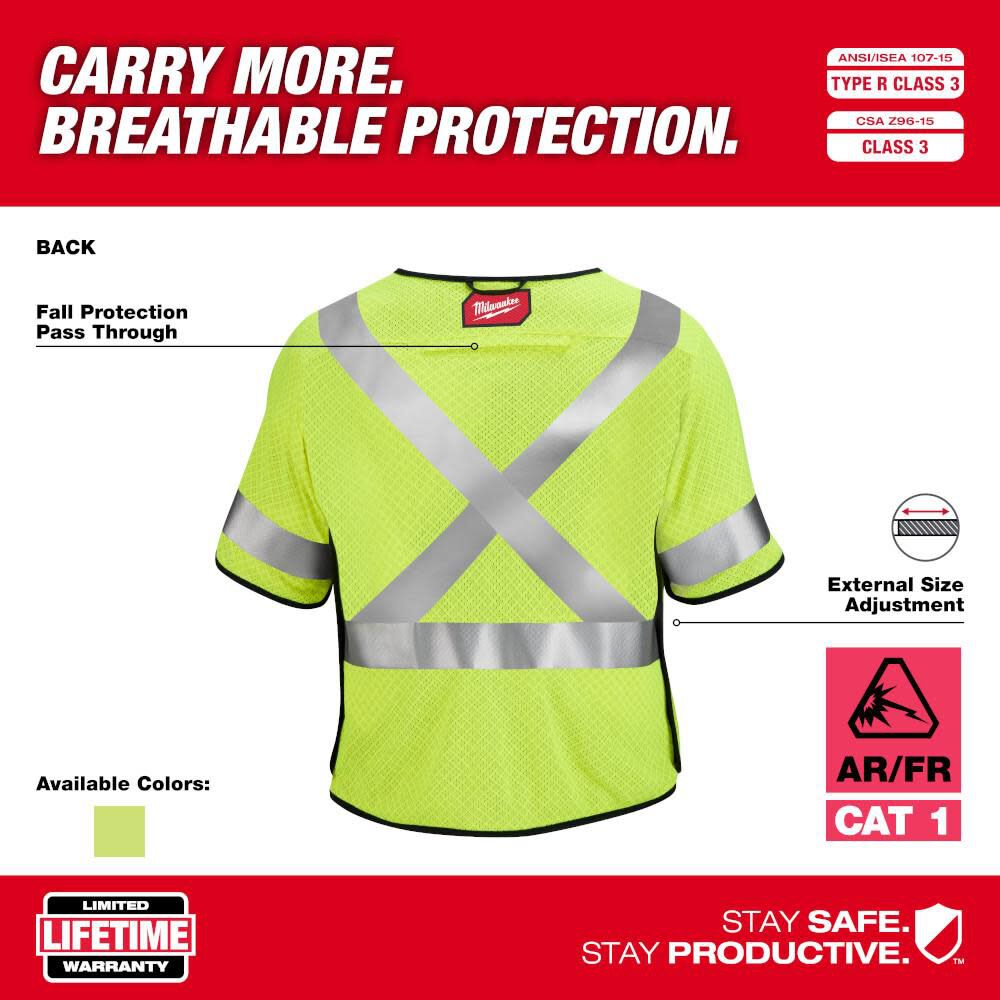 Safety Vest AR/FR Cat 1 Class 3 Breakaway 48-73-5231