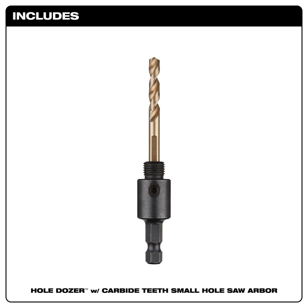 HOLE DOZER with Carbide Teeth Small Arbor with Cobalt Pilot Bit 49-56-7110