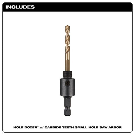 HOLE DOZER with Carbide Teeth Small Arbor with Cobalt Pilot Bit 49-56-7110