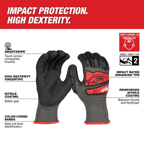 Impact Cut 5 Nitrile Dip Glove 48-73-8150M910
