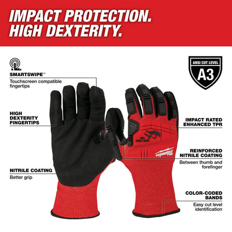 Impact Cut Level 3 Nitrile Gloves Dipped 48-22-8970