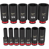 Impact Socket 12PC 3/8in Drive SAE DP 6Point Tool Set 49-66-7006