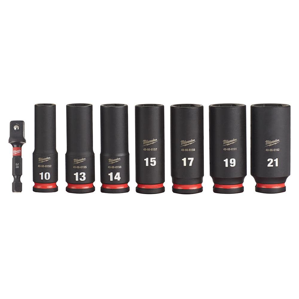 Impact Socket 3/8in Drive Metric Deep 6 Point 8pc 49-66-7021