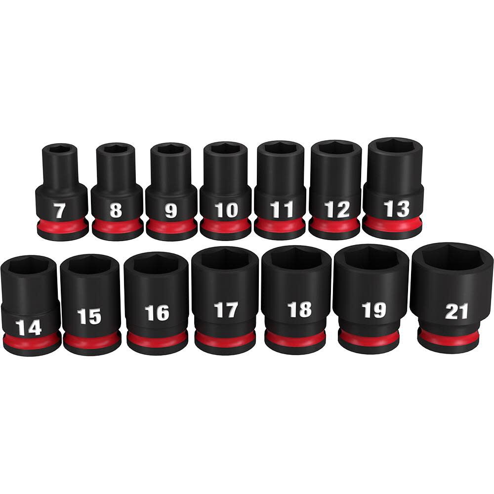 Impact Socket 3/8in Drive Metric Standard 6 Point 14pc 49-66-7007