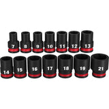 Impact Socket 3/8in Drive Metric Standard 6 Point 14pc 49-66-7007