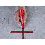 INKZALL Extra Large Chisel Tip Red Marker 48-22-3266