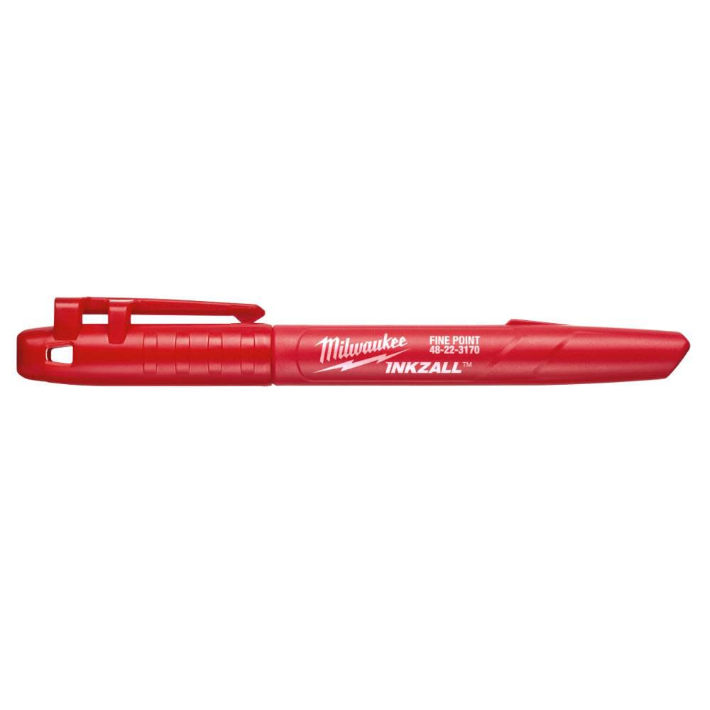 INKZALL Red Fine Point Markers 48-22-3170