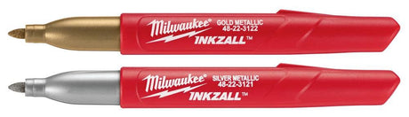 INKZALL Silver/Gold Fine Point Markers (2 Pack) 48-22-3123