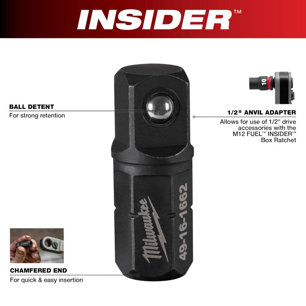 INSIDER Box Ratchet 1/2 in Anvil Adapter 49-16-1662