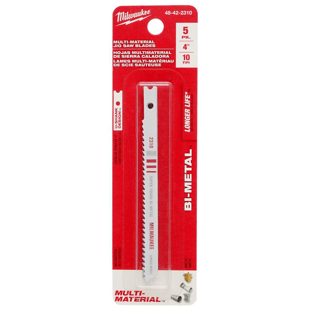 Jig Saw Blade Bi-Metal 10 Teeth Per Inch 4-1/8 in. Length 48-42-2310