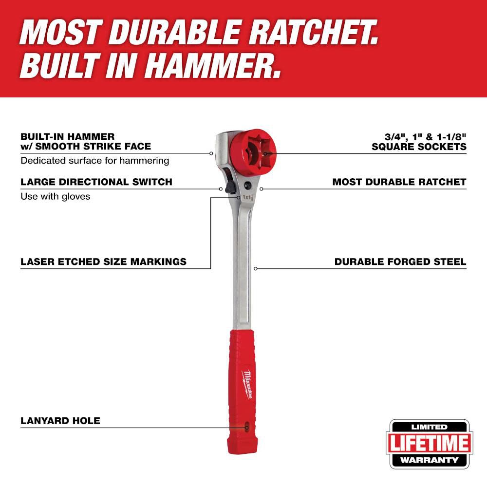 Linemans High Leverage Ratcheting Wrench 48-22-9213