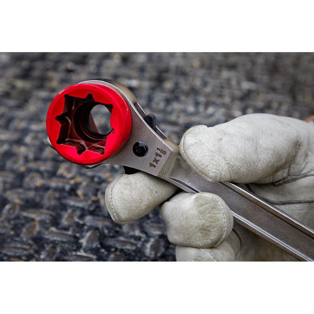 Lineman's High-Leverage Ratcheting Wrench with Milled Strike Face 48-22-9213M