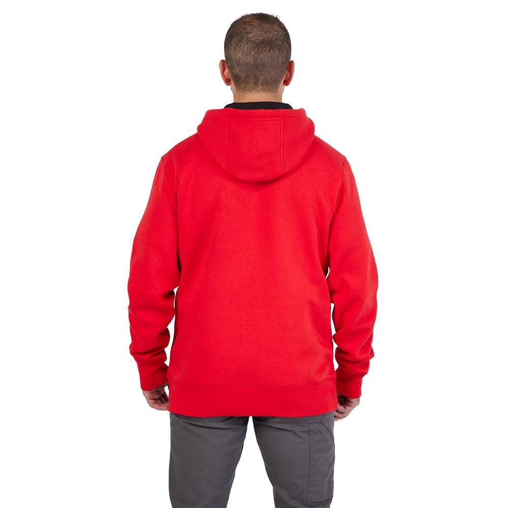 Midweight Pullover Hoodie Big Logo Red 352R-XL