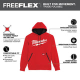 Midweight Pullover Hoodie Big Logo Red 352R-XL