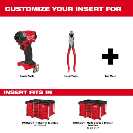 Low-Profile Customizable Foam Insert for PACKOUT Drawer Tool Boxes 48-22-8453