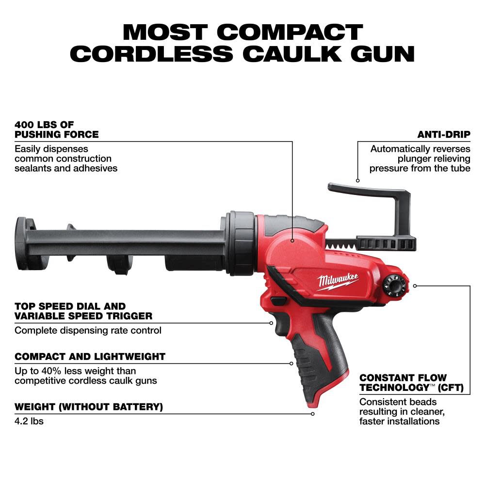 M12 10 oz Caulk Gun (Bare Tool) 2441-20