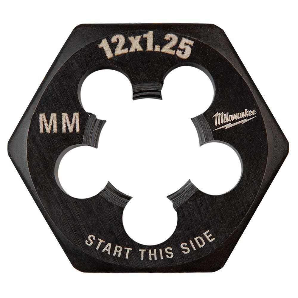 M12-1.25 mm 1-Inch Hex Threading Die 49-57-5361