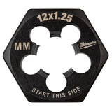 M12-1.25 mm 1-Inch Hex Threading Die 49-57-5361