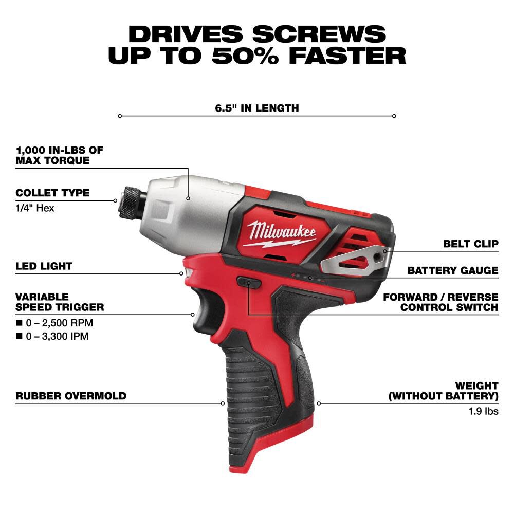 M12 12V Hammer Drill/Impact Driver Combo Kit 2 Tool 2497-22