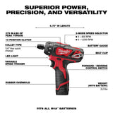 M12 1/4 in. Hex 2 Speed Screwdriver Kit 2406-22