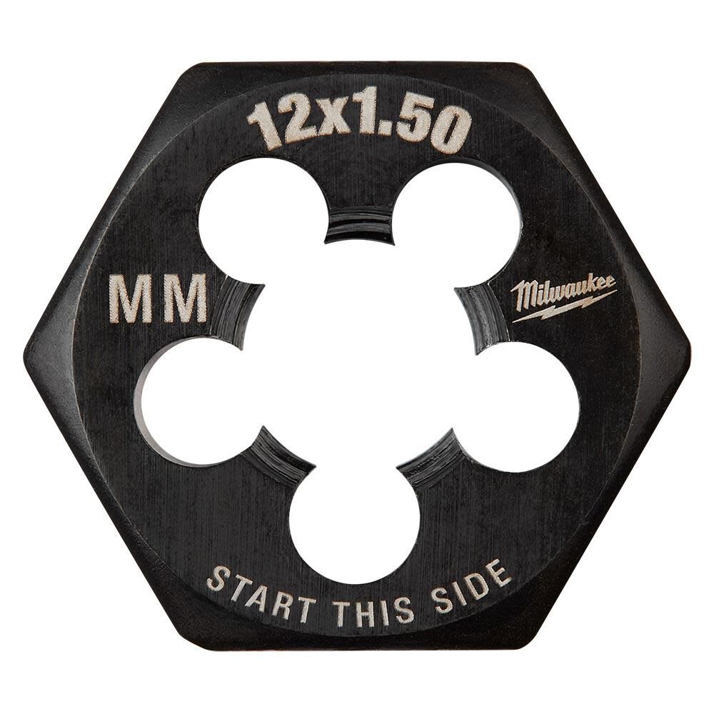 M12-1.50 mm 1-Inch Hex Threading Die 49-57-5359