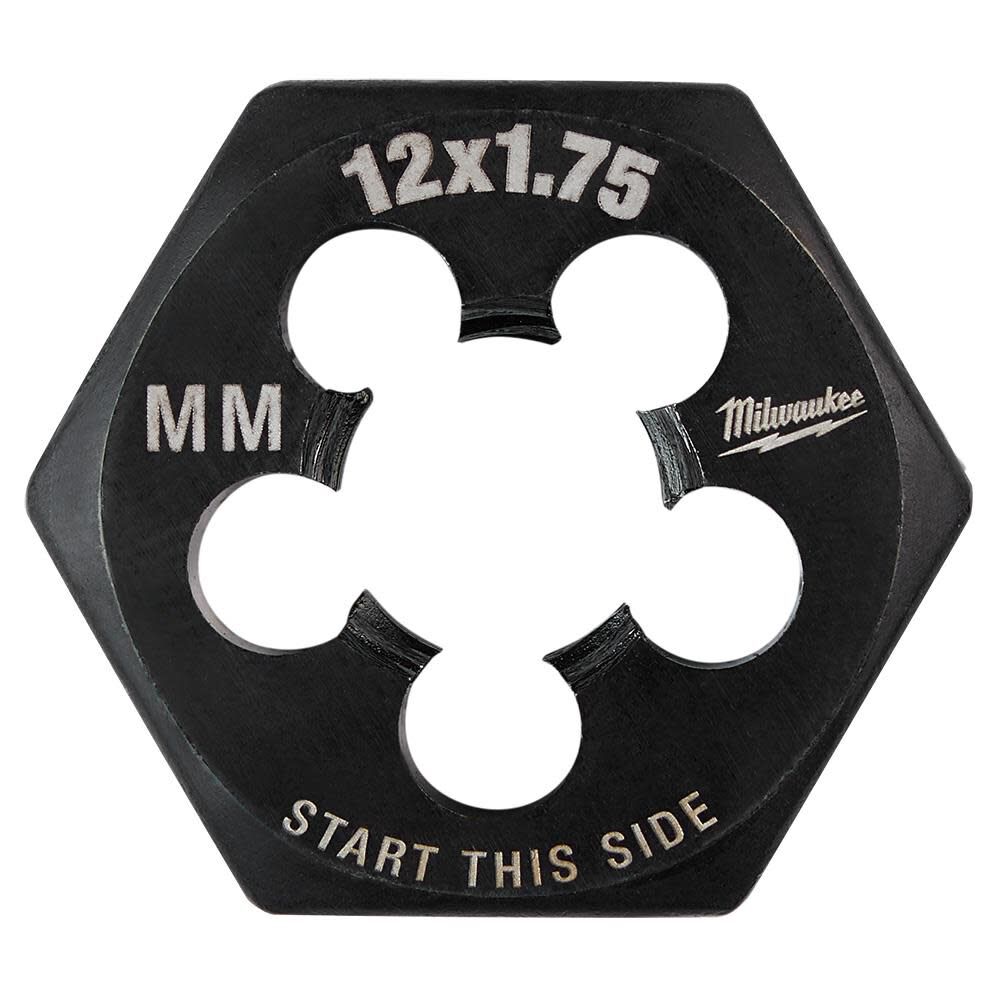 M12-1.75 mm 1-Inch Hex Threading Die 49-57-5358