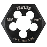 M12-1.75 mm 1-Inch Hex Threading Die 49-57-5358