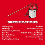 M12 2 Gallon Handheld Sprayer Kit 2528-21G2