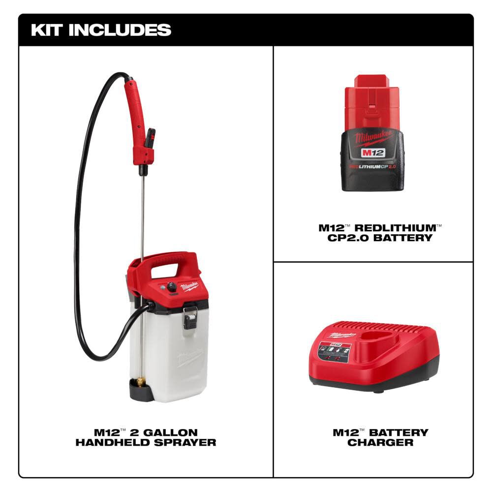 M12 2 Gallon Handheld Sprayer Kit 2528-21G2