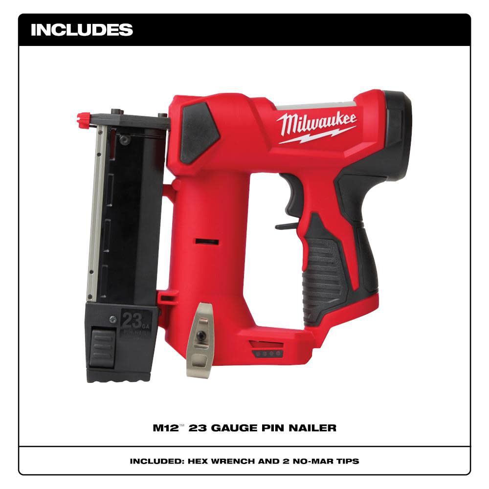 M12 23 Gauge Pin Nailer (Bare Tool) 2540-20