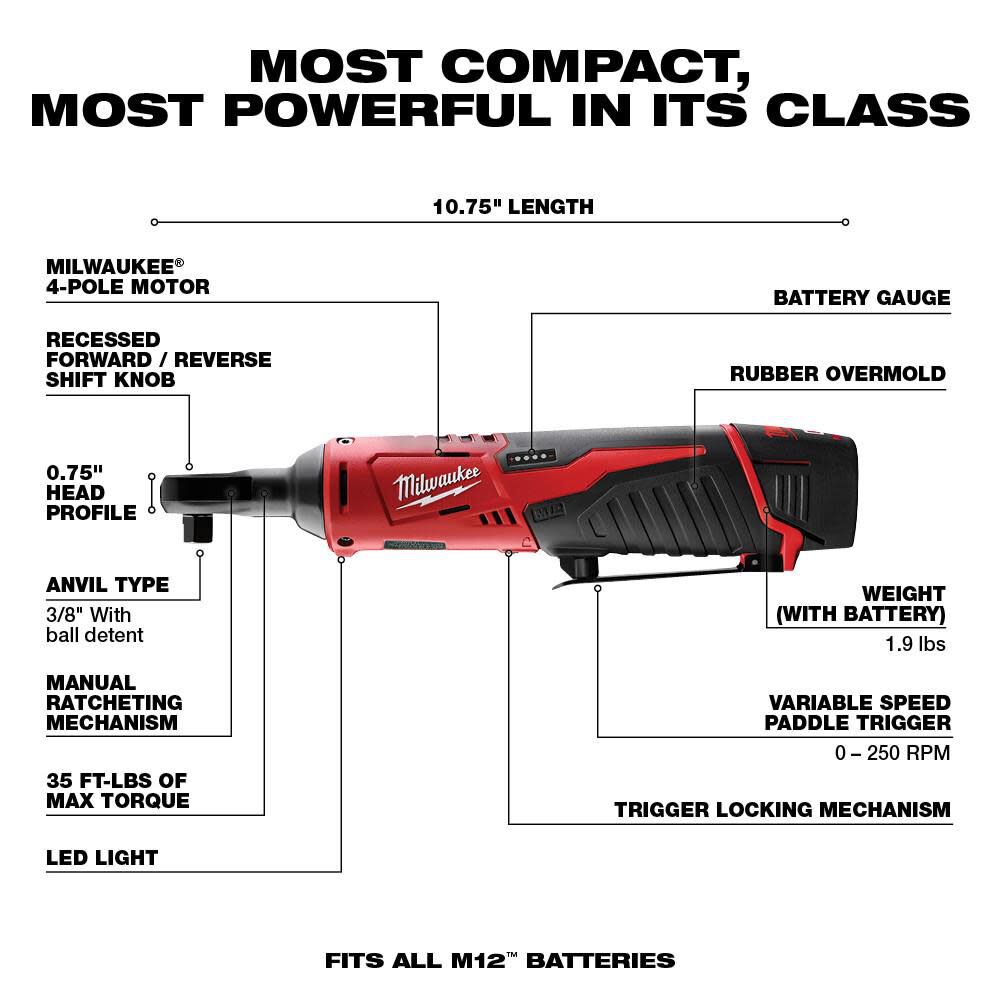 M12 5 Tool Combo Kit 2498-25