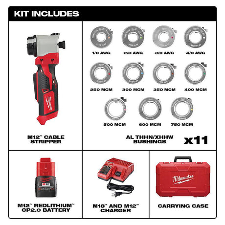 M12 Cable Stripper Kit for Al THHN / XHHW 2435AL-21