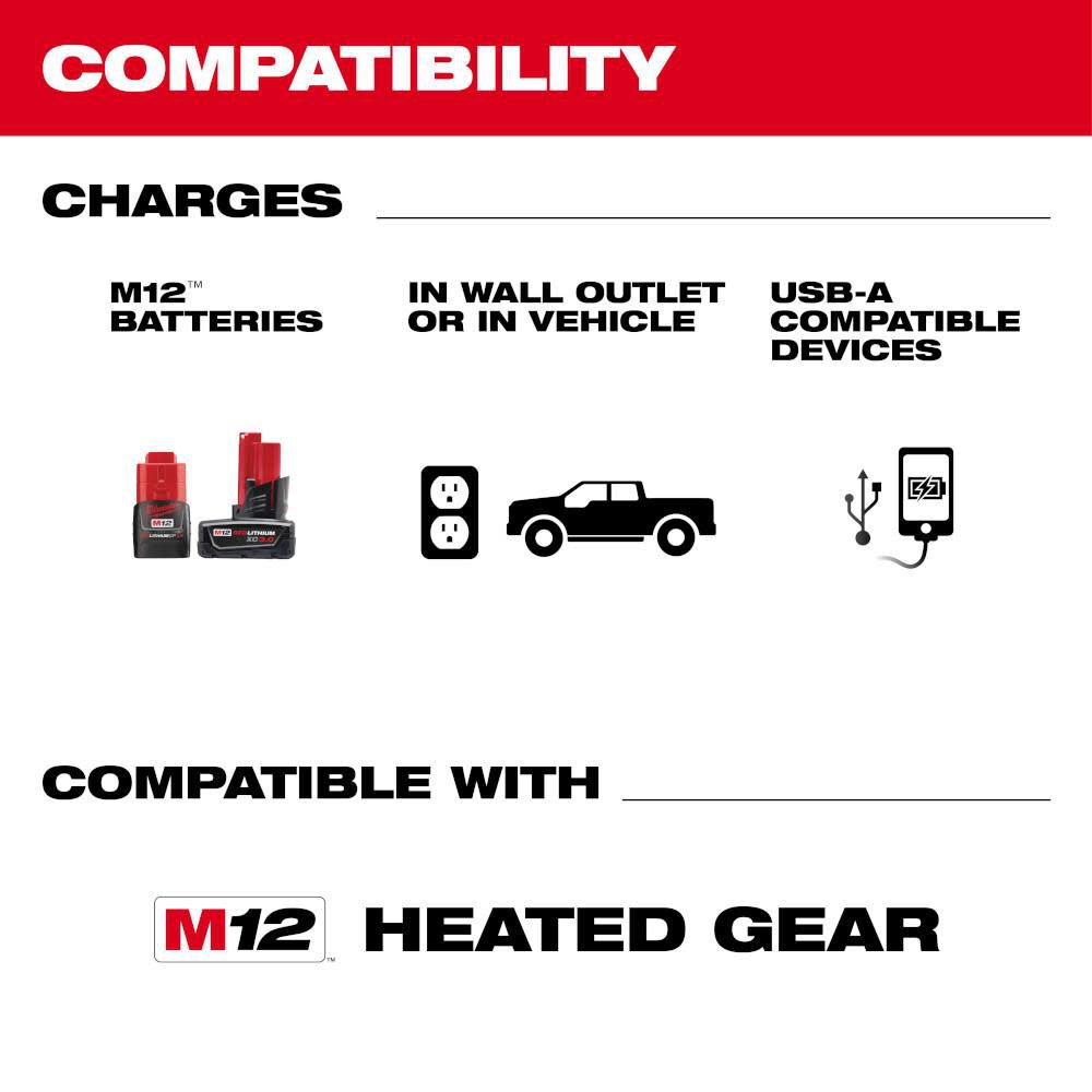 M12 Charger and Portable Power Source 48-59-1201