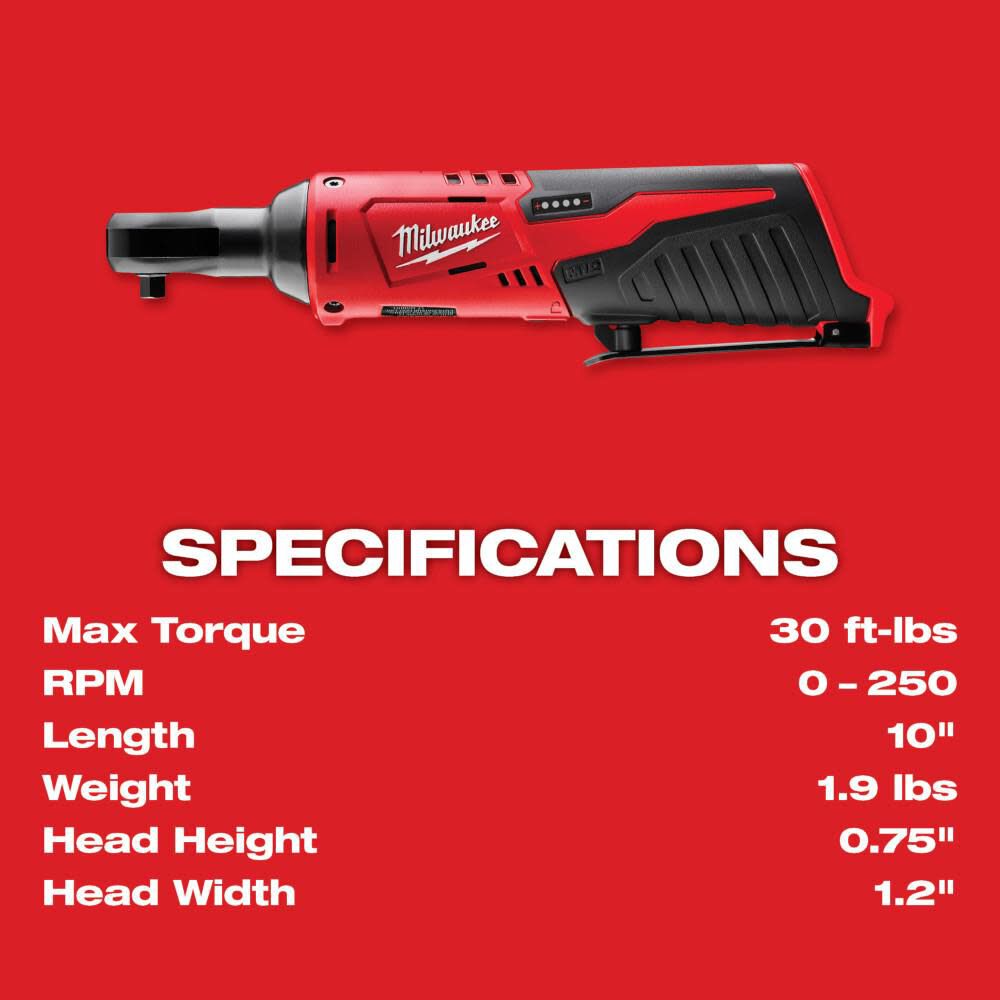 M12 Cordless 1/4 In. Ratchet (Bare Tool) 2456-20