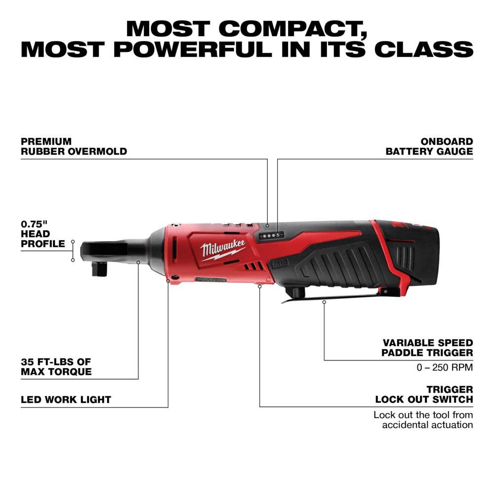 M12 Cordless 3/8 in. Ratchet Kit 2457-21