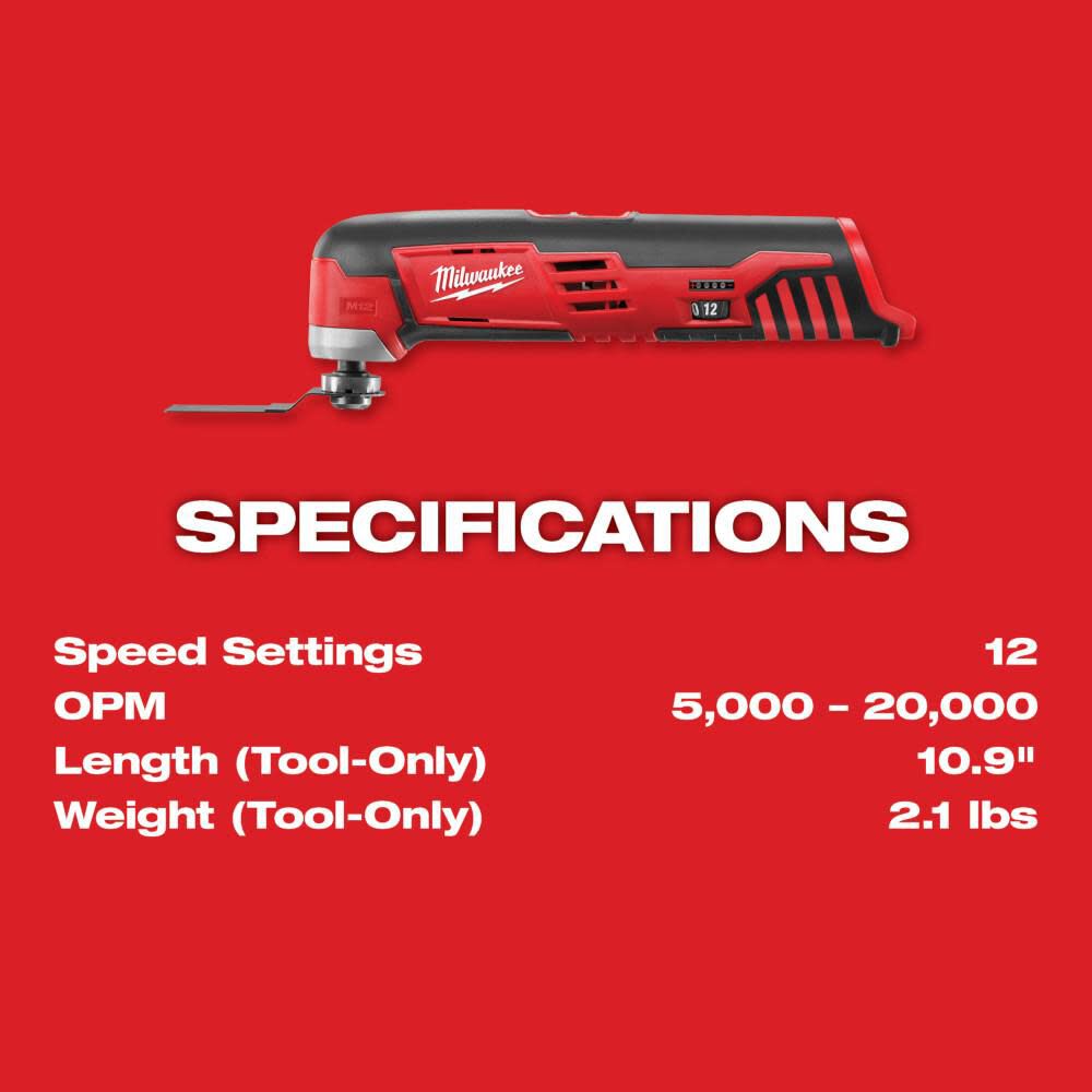 M12 Cordless Lithium Ion Multi Tool (Bare Tool) 2426-20