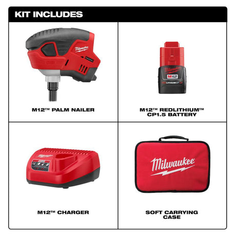 M12 Cordless Lithium-Ion Palm Nailer Kit 2458-21