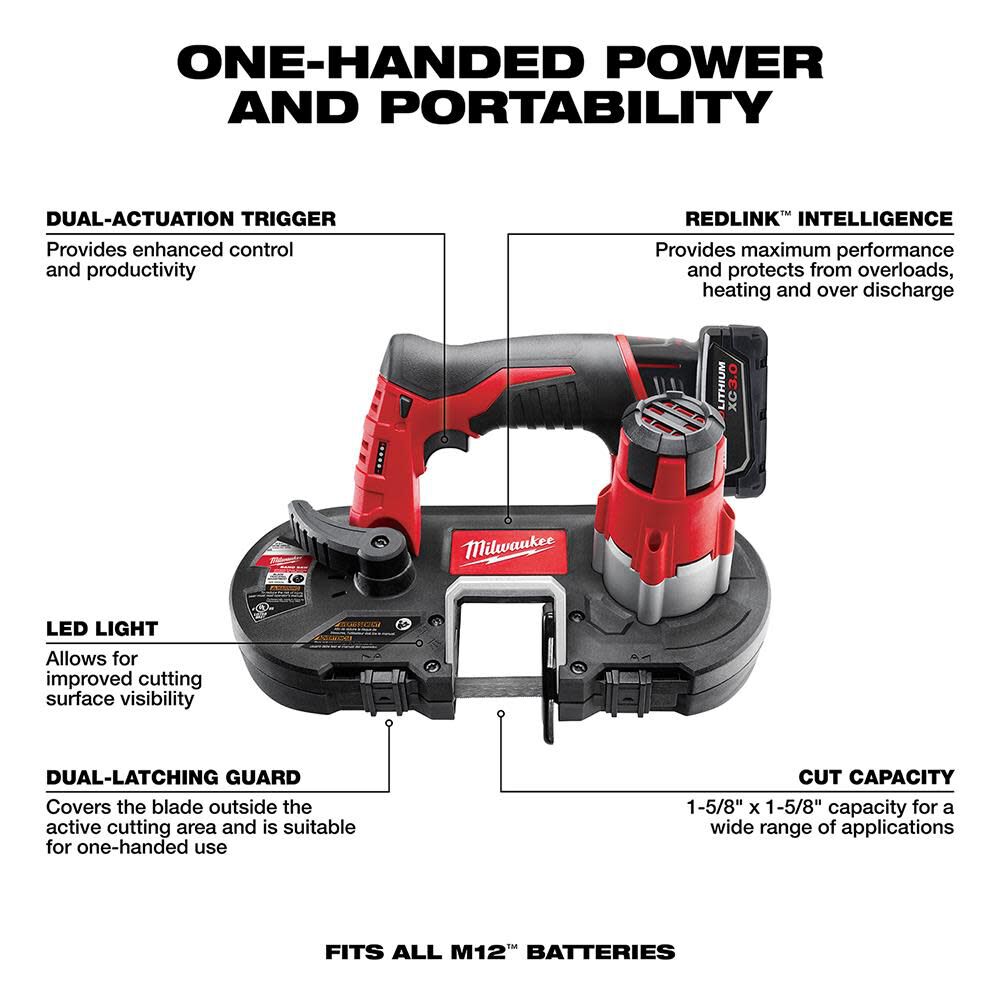 M12 Cordless Sub-Compact Band Saw Kit 2429-21XC