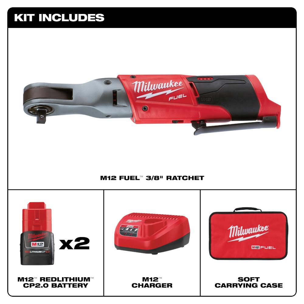 M12 FUEL Ratchet 2 Battery Kit 2557-22