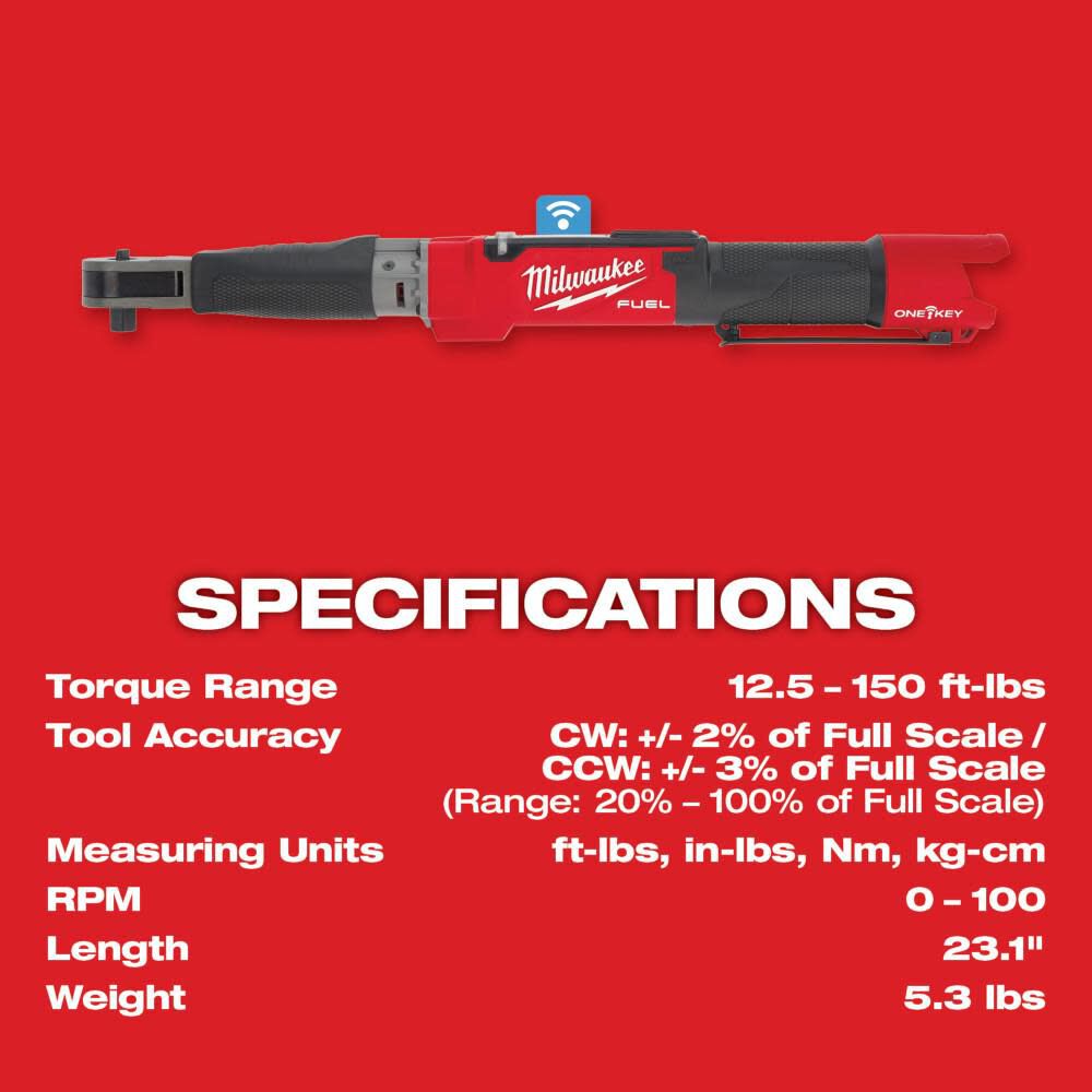 M12 FUEL 1/2inch Digital Torque Wrench with ONE-KEY (Bare Tool) 2466-20