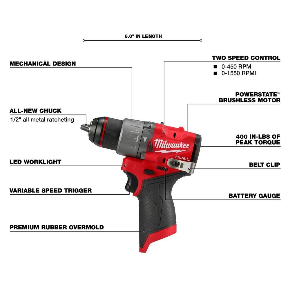 M12 FUEL 1/2inch Hammer Drill/Driver 3404-20