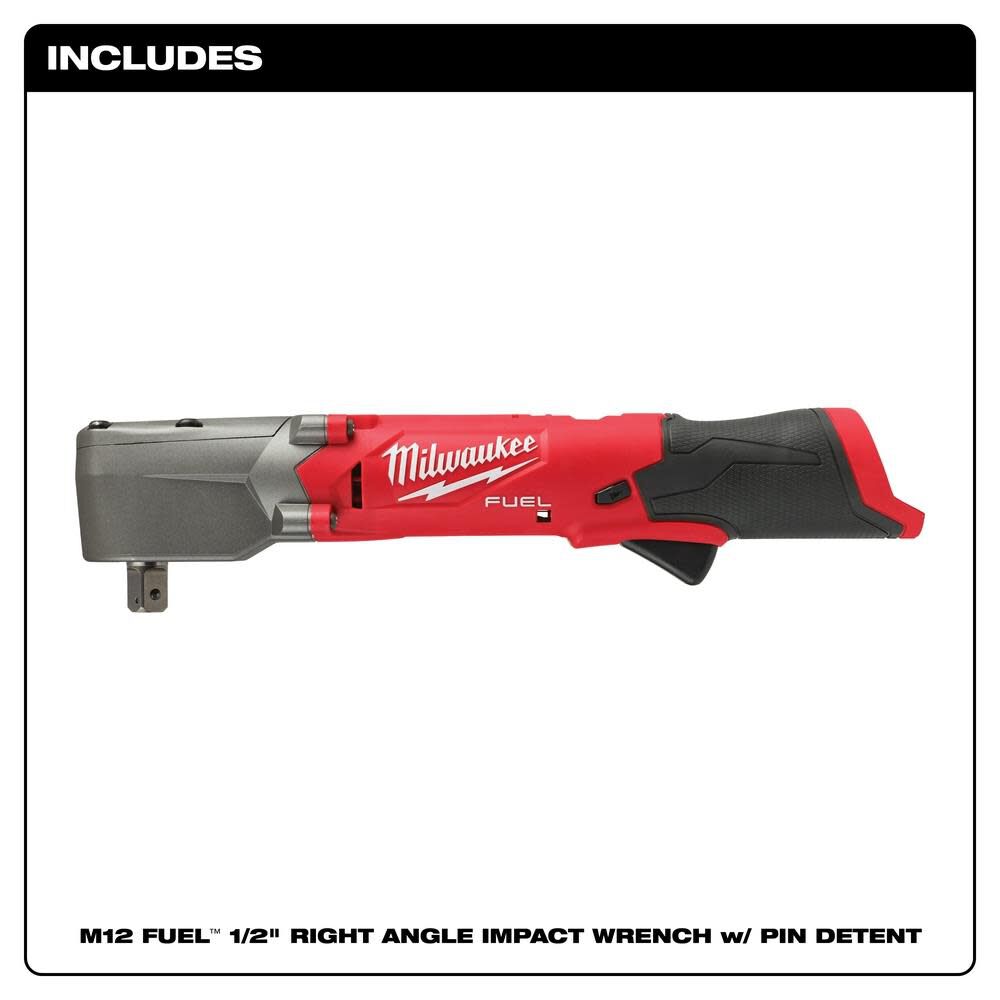 M12 FUEL 1/2inch Right Angle Impact Wrench with Pin Detent (Bare Tool) 2565P-20