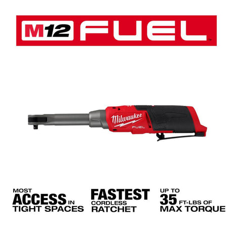 M12 FUEL 1/4inch Extended Reach High Speed Ratchet (Bare Tool) 2568-20